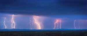 lightning storm at night