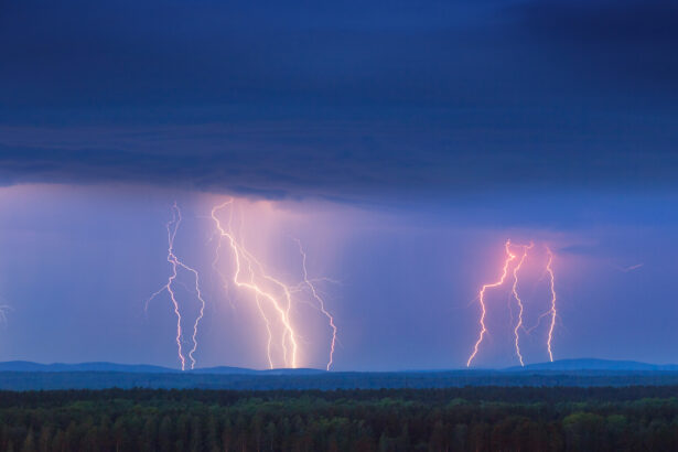 lightning storm at night
