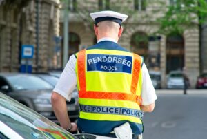 Budapest,,Hungary,-,Apr,6,,2024:,Hungarian,Police,Officer,At
